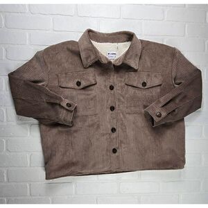 Cisono  Tan Corduroy Fleece Lined Jacket Large